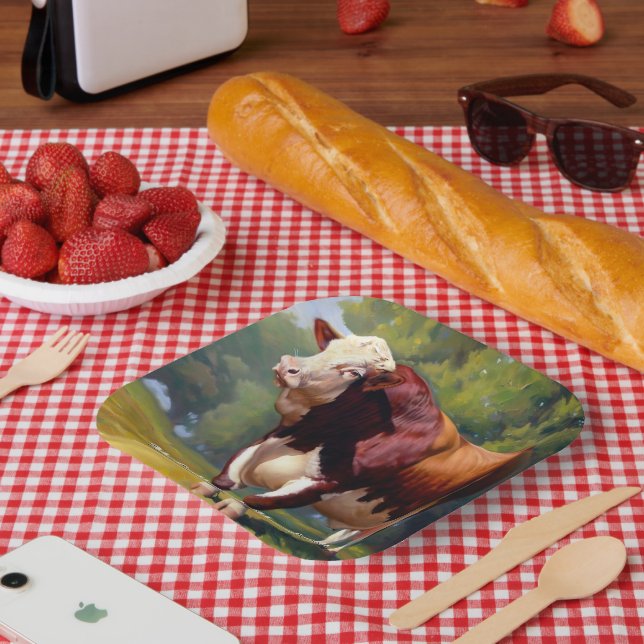Hereford Bull  Paper Plate (Picnic)
