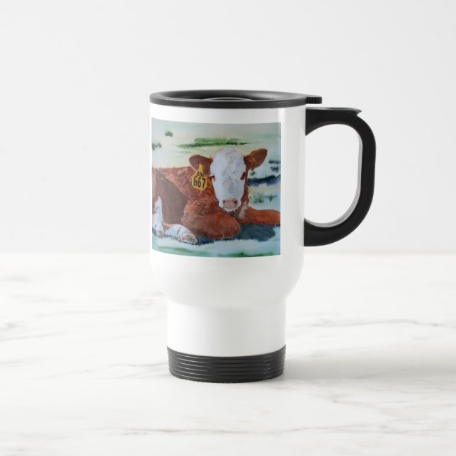 Hereford Calf Travel Mug (Right)