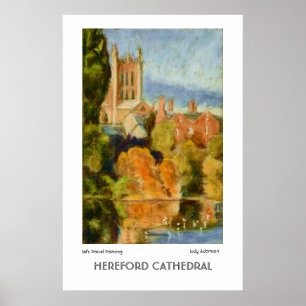 Hereford Cathedral Fine Art Poster Print