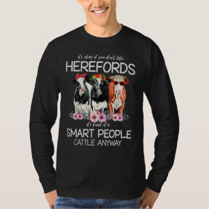 Hereford Cattle Cow Herd Livestock Hereford Breede T-Shirt