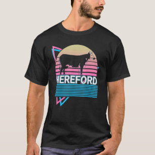Hereford Cattle Hereford Cow Farmer Retro T-Shirt