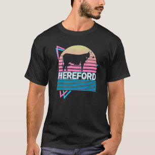 Hereford Cattle Hereford Cow Farmer Retro T-Shirt