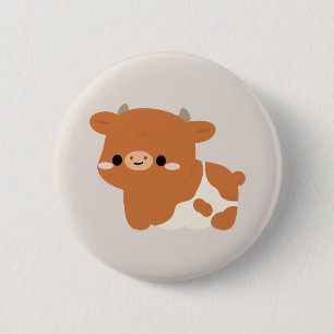 Hereford Cow 6 Cm Round Badge