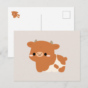 Hereford Cow Holiday Postcard