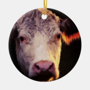 Hereford Cow Ornament Painting