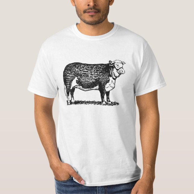 Hereford Cow T-Shirt (Front)