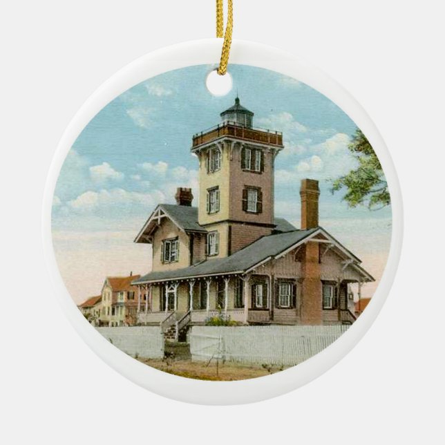 Hereford Inlet Lighthouse Ceramic Tree Decoration (Front)