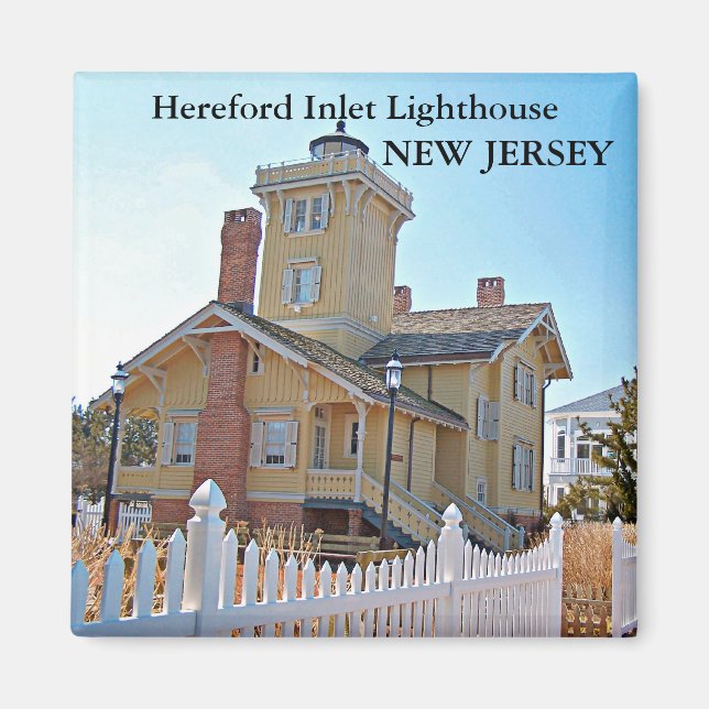 Hereford Inlet Lighthouse, New Jersey Magnet (Front)