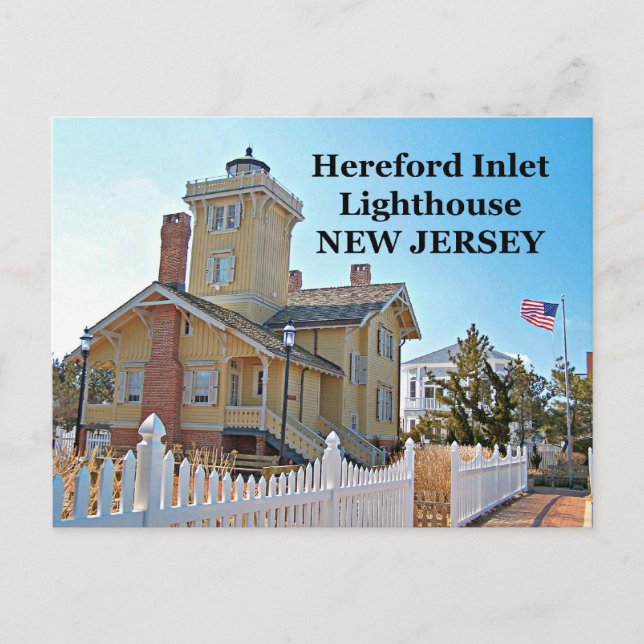 Hereford Inlet Lighthouse, New Jersey Postcard (Front)