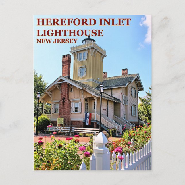 Hereford Inlet Lighthouse, New Jersey Postcard (Front)
