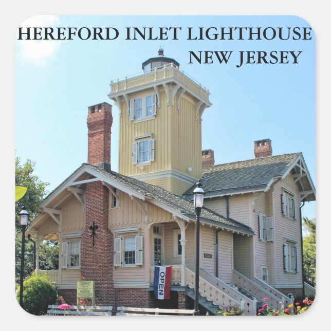 Hereford Inlet Lighthouse, New Jersey Stickers (Front)