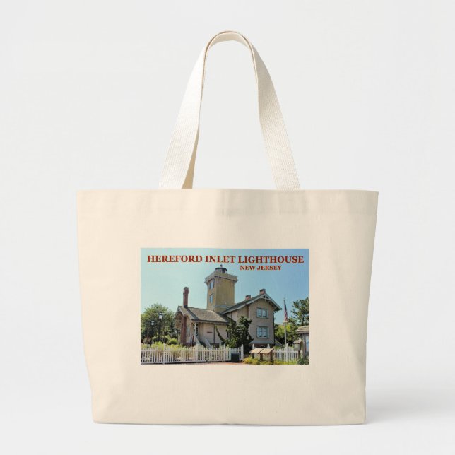 Hereford Inlet Lighthouse, New Jersey Tote Bag (Front)