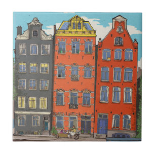 Herengracht Canal Amsterdam Netherlands Tile