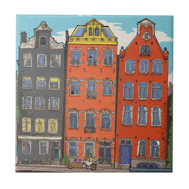 Herengracht Canal Amsterdam Netherlands Tile (Front)