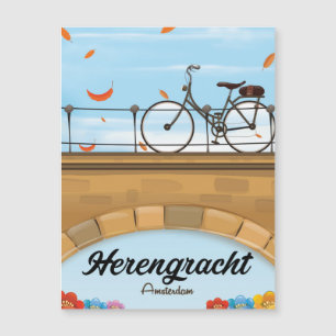 Herengracht Canal Amsterdam Travel poster