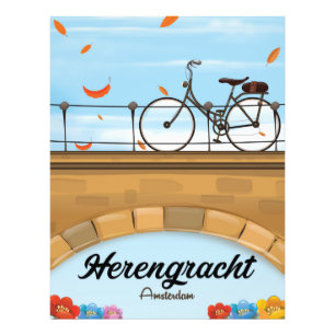 Herengracht Canal Amsterdam Travel poster