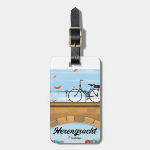 Herengracht Canal Amsterdam Travel poster Luggage Tag