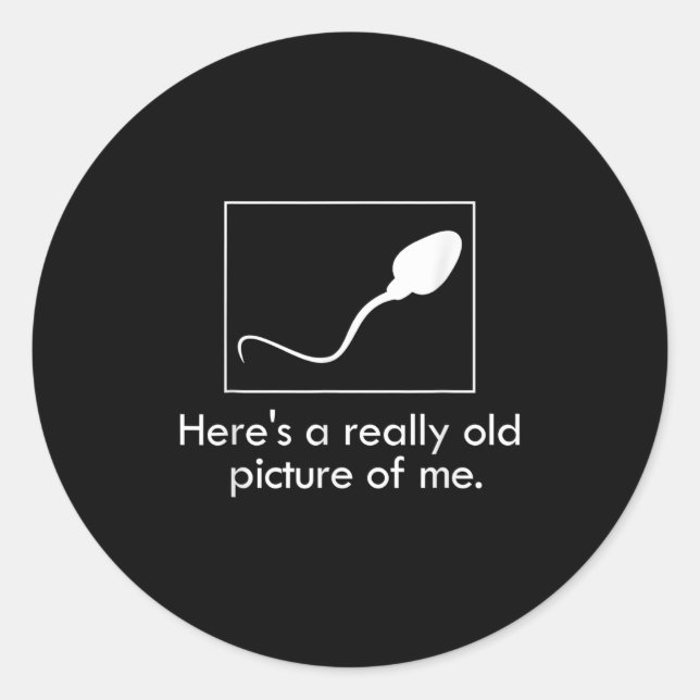 Heres A Really Old Picture Of Me Funny Apparel  Classic Round Sticker (Front)