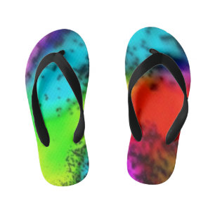 "Here's the Colour" Custom Flip Flops, Kids Kid's Flip Flops