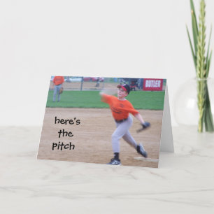 "HERE'S THE PITCH" BE MINE - VALENTINE HOLIDAY CARD