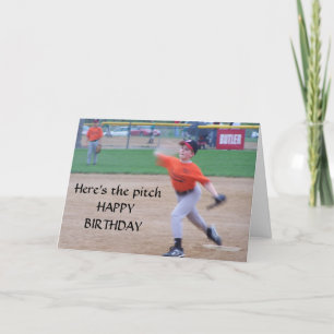 HERE'S THE PITCH-HAPPY BIRTHDAY CARD