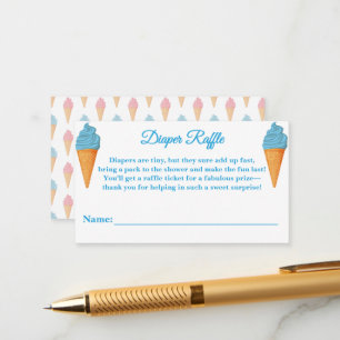 Here's the Scoop Blue Baby Shower Diaper Card