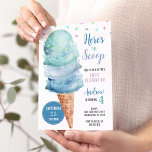 Here's The Scoop Ice Cream Birthday Party Invite<br><div class="desc">Here's the Scoop! This sweet birthday invitation is perfect for any age birthday! Easily edit the age and wording with your birthday party information. 

See the entire Ice Cream Birthday collection for more matching items!</div>