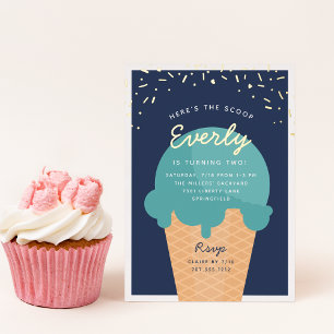 Here's The Scoop Ice Cream Cone Kid Birthday Party