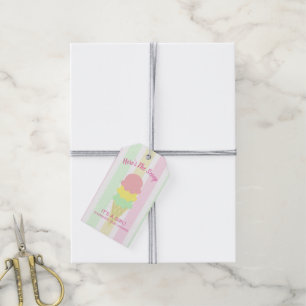 Here's The Scoop Ice Cream Summer Baby Shower Gift Tags