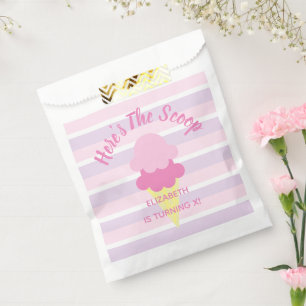 Here's The Scoop Ice Cream Summer Birthday Favour Bags