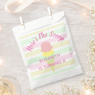 Here's The Scoop Ice Cream Summer Birthday Favour Bags