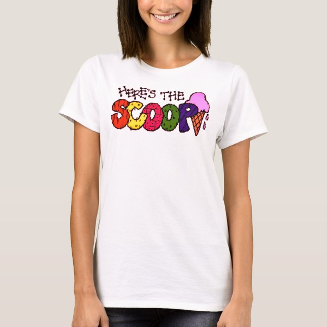Here's the Scoop Ladies Spaghetti Top (Fitted) (Front)