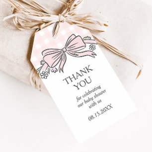 Here's the Scoop Pink Ice Cream Sundae Favour Gift Tags