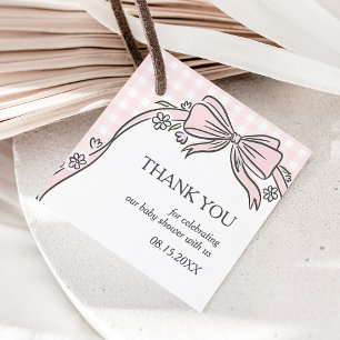 Here's the Scoop Pink Ice Cream Sundae Favour Tags