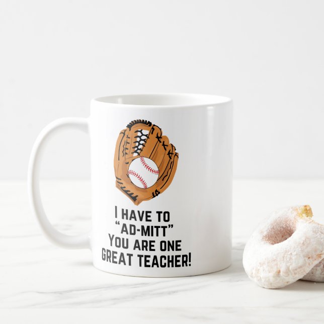 Here's the scoop, you're the best teacher! coffee mug (With Donut)