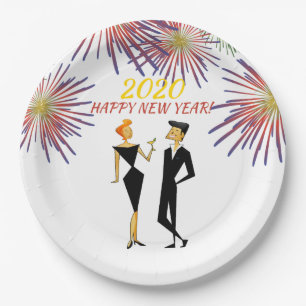 Here's to 2020! Let's Celebrate! Paper Plate