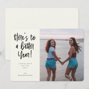 Here's To A Better Year New Year Photo Holiday Card