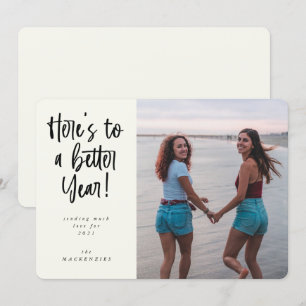 Here's To A Better Year New Year Photo Holiday Card