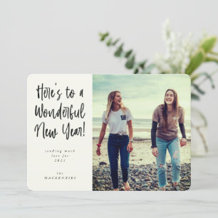 Here's To A Wonderful New Year Photo Holiday Card
