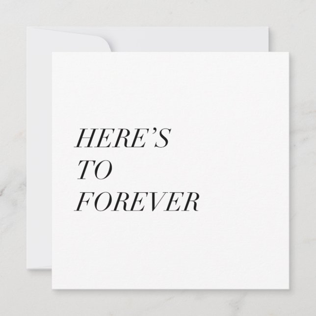 here's to forever card (Front)
