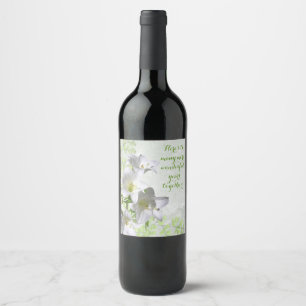 Here's to More Wonderful Years Wedding Anniversary Wine Label