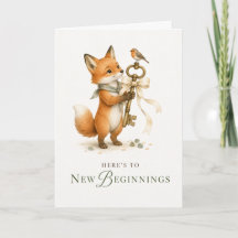 Here's to New Beginnings New Home Greeting Card