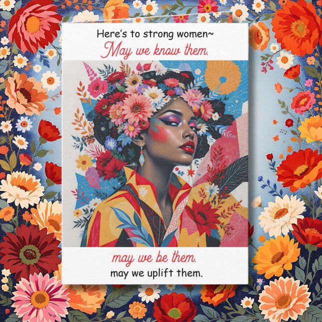 Here's to Strong Women International Women's Day  Card (Creator Uploaded)