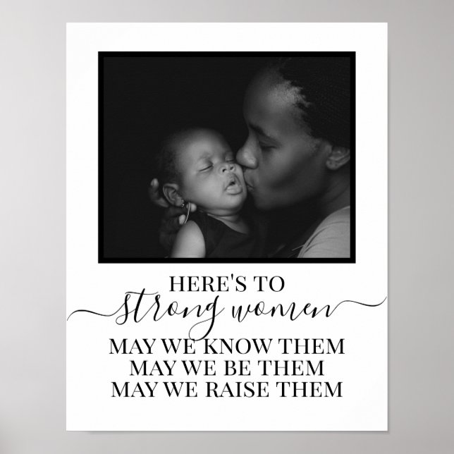 Here's to Strong Women Mother Quote Gift For Mum Poster (Front)
