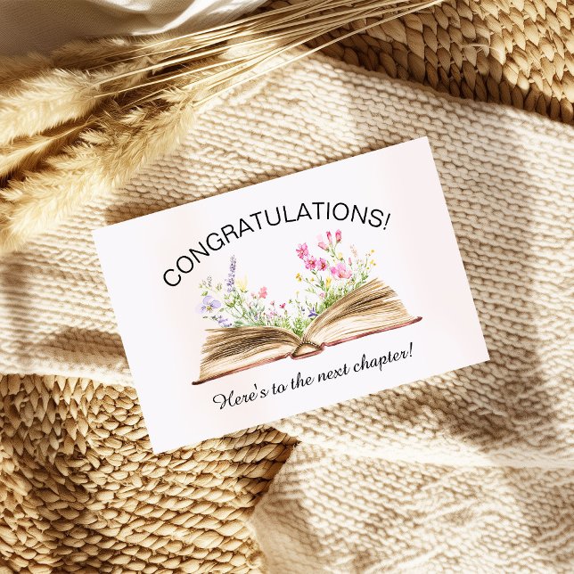 Here's to the Next Chapter Wildflowers Retirement Thank You Card (Creator Uploaded)