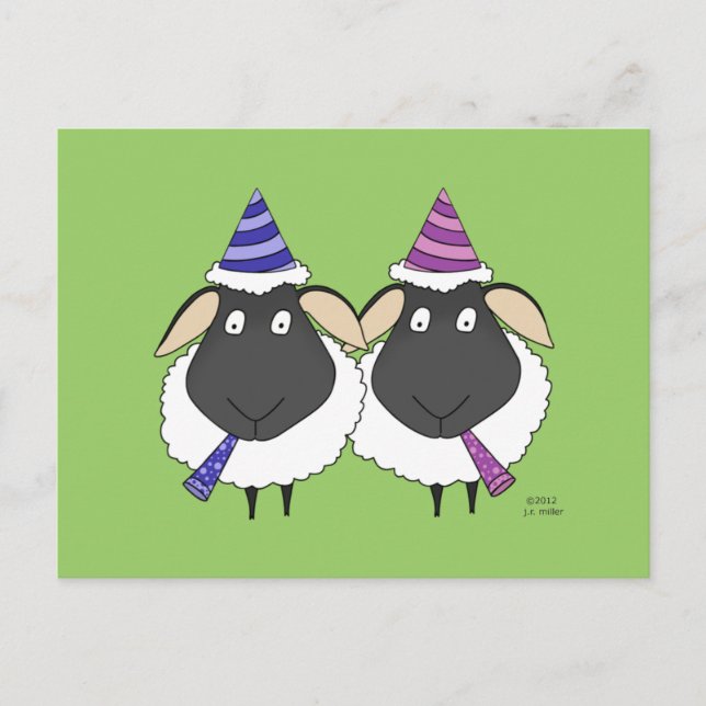 Here's Two Ewe Congratulations Postcard (Front)