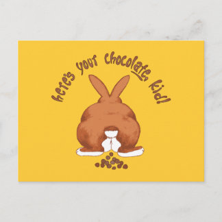 Heres Your Chocolate Pooping Bunny © Sandy Long Postcard