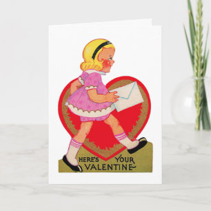 Here's Your Valentine Girl Holiday Card