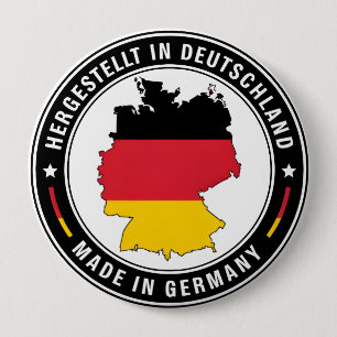 Hergestellt in Deutschland Germany 10 Cm Round Badge