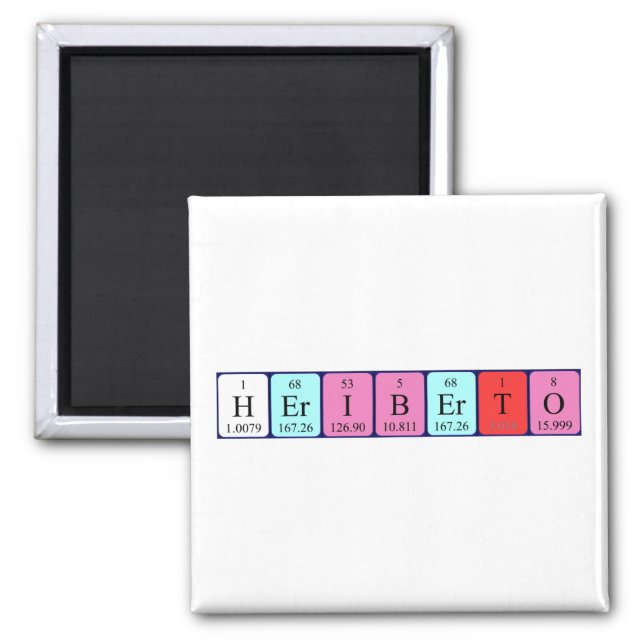 Heriberto periodic table name magnet (Front)